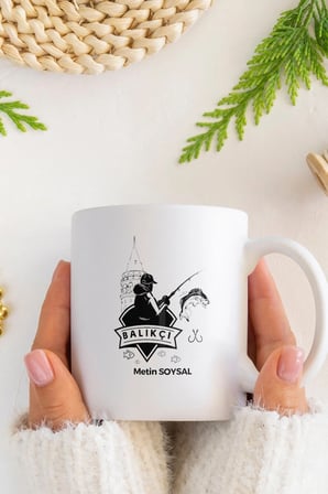 Alya Gift Shop Kişiye Özel Balıkçı Kupa Bardak