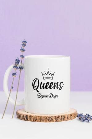 Alya Gift Shop Kişiye Özel Queens Kupa Bardak