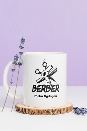 Alya Gift Shop Kişiye Özel Berber Kupa Bardak