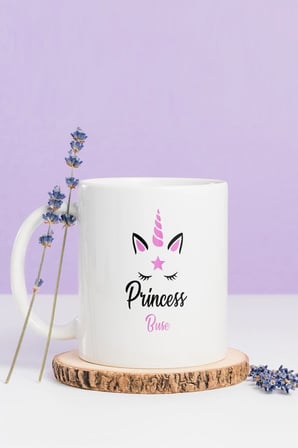Alya Gift Shop Kişiye Özel Princess Kupa Bardak