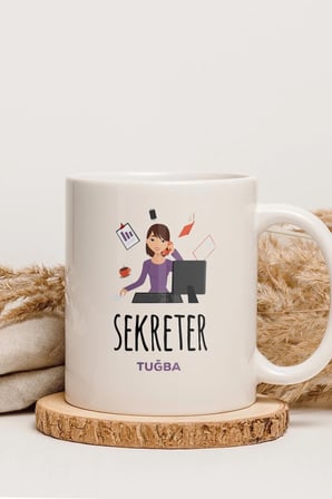 Alya Gift Shop Kişiye Özel Sekreter Kupa Bardak
