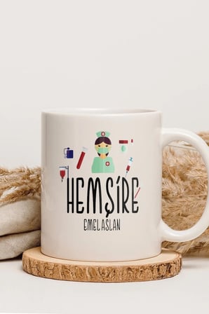 Alya Gift Shop Kişiye Özel Hemşire Kupa Bardak