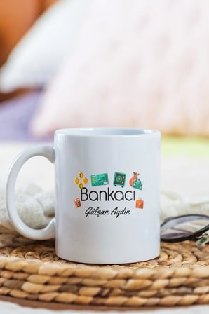 Alya Gift Shop Kişiye Özel Bankacı Kupa Bardak