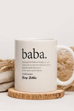 Alya Gift Shop Kişiye Özel Baba Kupa Bardak