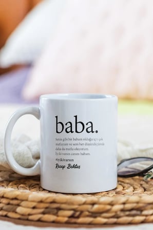 Alya Gift Shop Kişiye Özel Baba Kupa Bardak