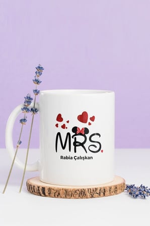 Alya Gift Shop Kişiye Özel İsme Özel MRS. Kupa Bardak