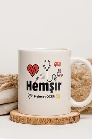 Alya Gift Shop Kişiye Özel Hemşir Kupa Bardak