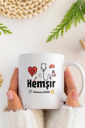 Alya Gift Shop Kişiye Özel Hemşir Kupa Bardak
