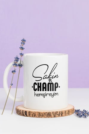 Alya Gift Shop Kişiye Özel Sakin Champ Kupa Bardak