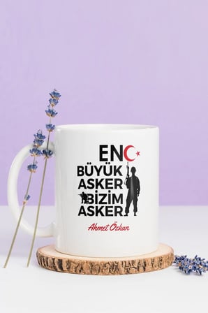 Alya Gift Shop Kişiye Özel En Büyük Asker Bizim Asker Kupa Bardak