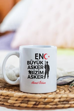 Alya Gift Shop Kişiye Özel En Büyük Asker Bizim Asker Kupa Bardak