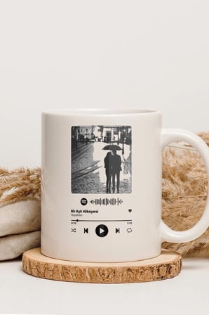 Alya Gift Shop Kişiye Özel Spotify Kupa Bardak