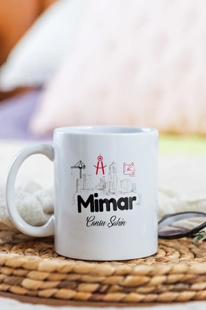 Alya Gift Shop Kişiye Özel Mimar Kupa Bardak