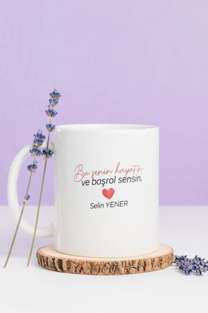 Alya Gift Shop Kişiye Özel Yeni Hayatım Ve Başrol Sensin Kupa Bardak
