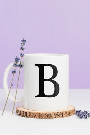Alya Gift Shop Kişiye Özel B Harfli Kupa Bardak