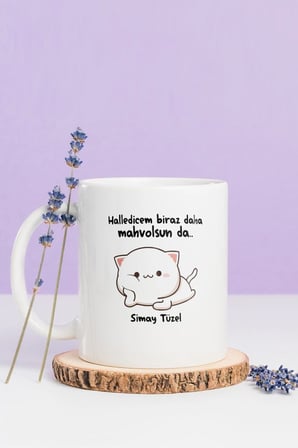 Alya Gift Shop Kişiye Özel Halledicem Biraz Daha Mahvolsun Kupa Bardak