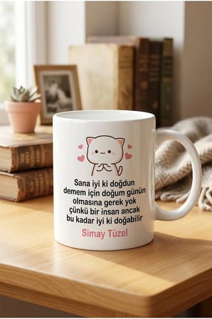 Alya Gift Shop Kişiye Özel İyi Ki Doğdun Kupa Bardak