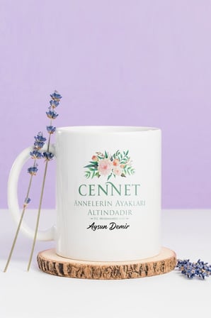 Alya Gift Shop Kişiye Özel Cennet Annelerin Ayaklarının Altındadır Kupa Bardak