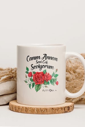 Alya Gift Shop Kişiye Özel Canım Annem Kupa Bardak