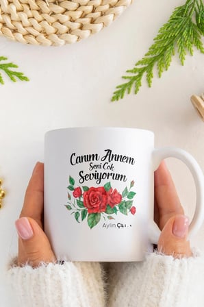 Alya Gift Shop Kişiye Özel Canım Annem Kupa Bardak