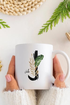 Alya Gift Shop Kişiye Özel J Harfli Kupa Bardak