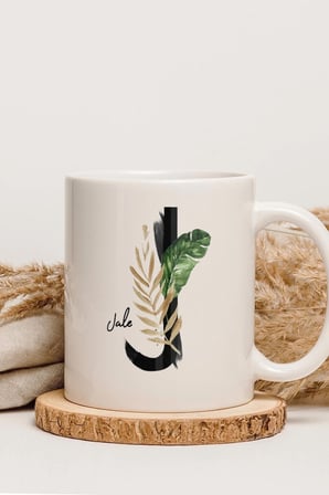 Alya Gift Shop Kişiye Özel J Harfli Kupa Bardak