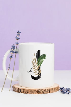 Alya Gift Shop Kişiye Özel J Harfli Kupa Bardak
