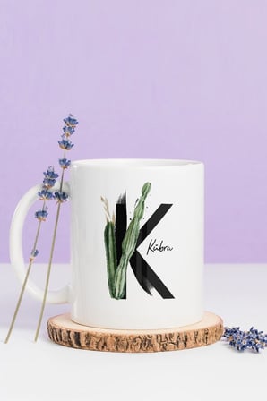 Alya Gift Shop Kişiye Özel K Harfli Kupa Bardak