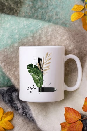 Alya Gift Shop Kişiye Özel L Harfli Kupa Bardak