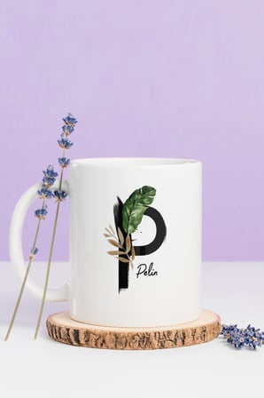 Alya Gift Shop Kişiye Özel P Harfli Kupa Bardak