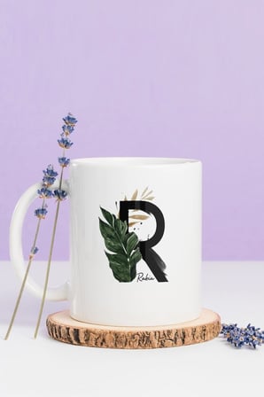 Alya Gift Shop Kişiye Özel R Harfli Kupa Bardak