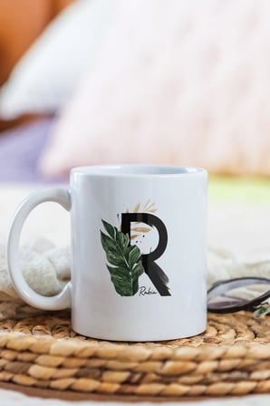 Alya Gift Shop Kişiye Özel R Harfli Kupa Bardak