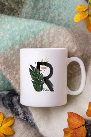 Alya Gift Shop Kişiye Özel R Harfli Kupa Bardak
