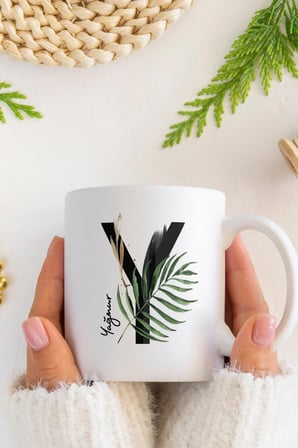 Alya Gift Shop Kişiye Özel Y Harfli Kupa Bardak