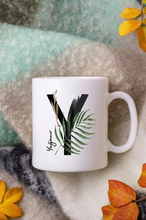 Alya Gift Shop Kişiye Özel Y Harfli Kupa Bardak