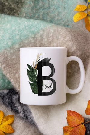 Alya Gift Shop Kişiye Özel B Harfli Kupa Bardak