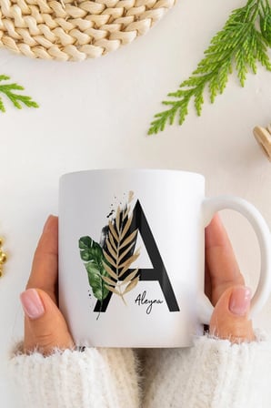 Alya Gift Shop Kişiye Özel A Harfli Kupa Bardak