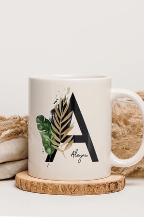 Alya Gift Shop Kişiye Özel A Harfli Kupa Bardak