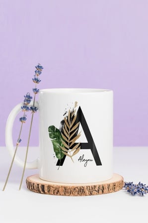 Alya Gift Shop Kişiye Özel A Harfli Kupa Bardak