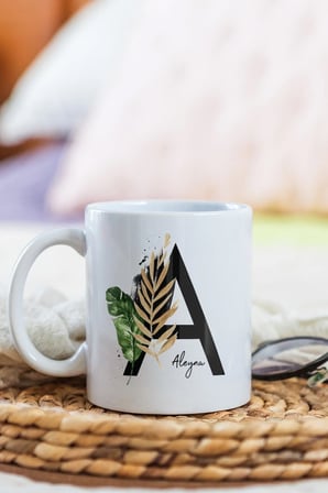 Alya Gift Shop Kişiye Özel A Harfli Kupa Bardak