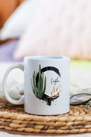 Alya Gift Shop Kişiye Özel Ç Harfli Kupa Bardak