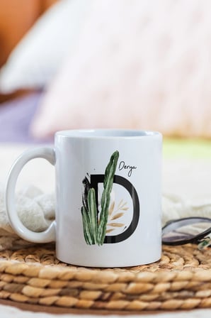 Alya Gift Shop Kişiye Özel D Harfli Kupa Bardak