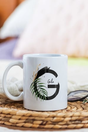 Alya Gift Shop Kişiye Özel G Harfli Kupa Bardak