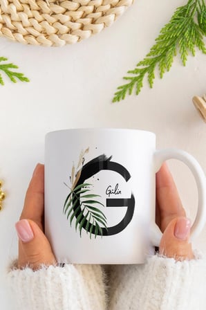 Alya Gift Shop Kişiye Özel G Harfli Kupa Bardak