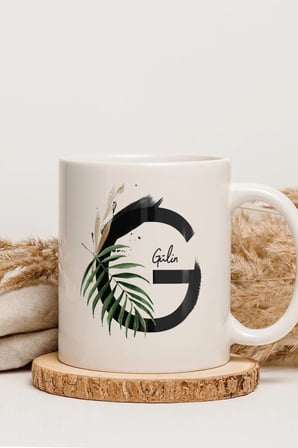Alya Gift Shop Kişiye Özel G Harfli Kupa Bardak