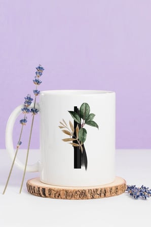 Alya Gift Shop Kişiye Özel I Harfli Kupa Bardak