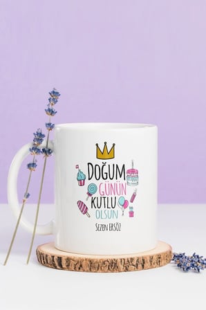 Alya Gift Shop Kişiye Özel Doğum Günün Kutlu Olsun Kupa Bardak