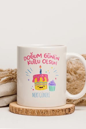 Alya Gift Shop Kişiye Özel Doğum Günün Kutlu Olsun Kupa Bardak
