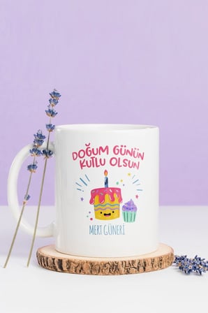 Alya Gift Shop Kişiye Özel Doğum Günün Kutlu Olsun Kupa Bardak