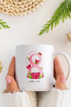 Alya Gift Shop Kişiye Özel Kadınlar Günü Kupa Bardak